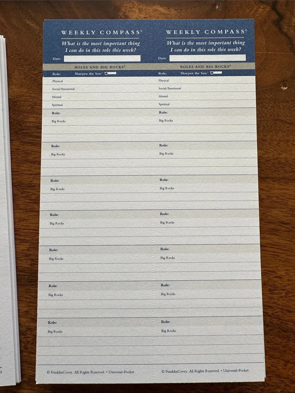 Franklin Planner Pocket pages